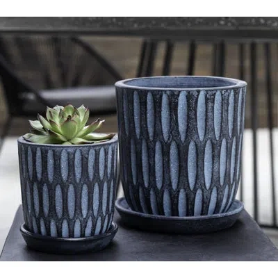 Campania International Parabola 8 - Piece Glazed Terra Cotta Pot Planter Set