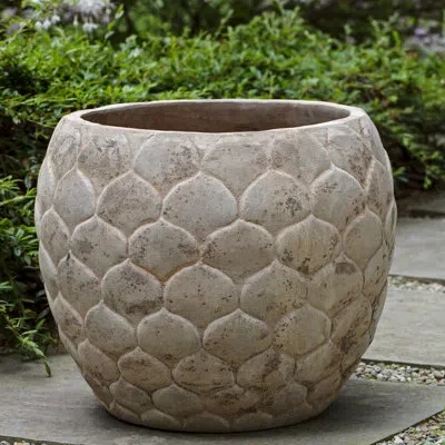 Campania International Pina 3-piece Terracotta Pot Planter Set In Antico Terra Cotta