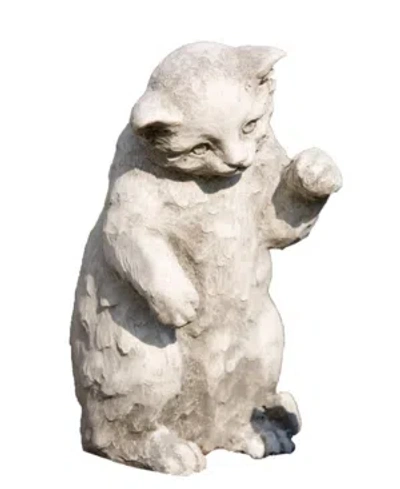 Campania International Playful Kitten Garden Statue In Black