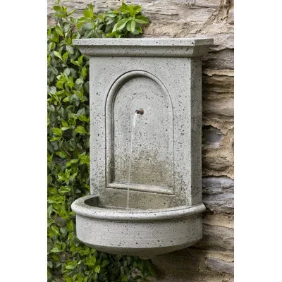 Campania International Portico Concrete Fountain In Aged Limestone