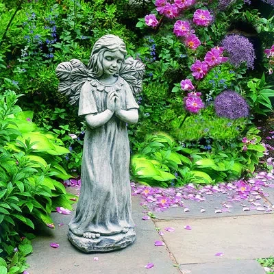 Campania International Praying Angel Statue In Natural