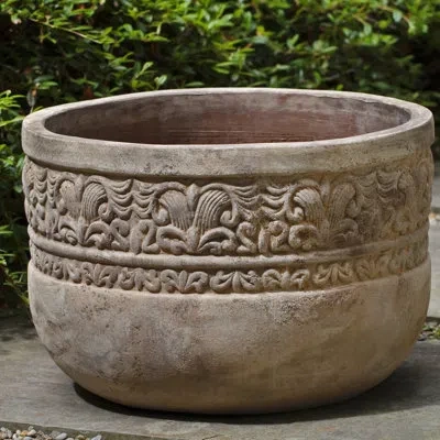 Campania International Quebrada 3-piece Terracotta Pot Planter Set In Antico Terra Cotta