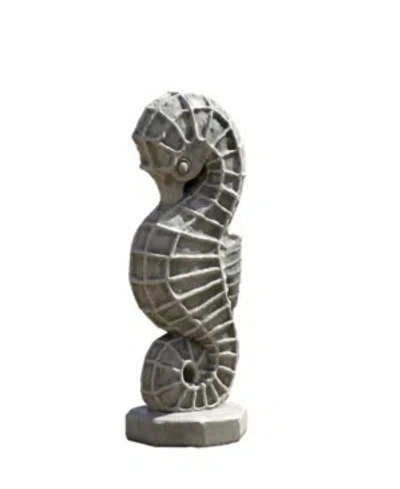 Campania International Seahorse Garden Statue In Rust