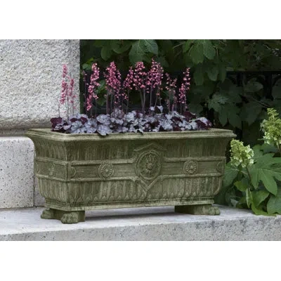 Campania International Smithsonian Cast Stone Pot Planter In Copper Bronze