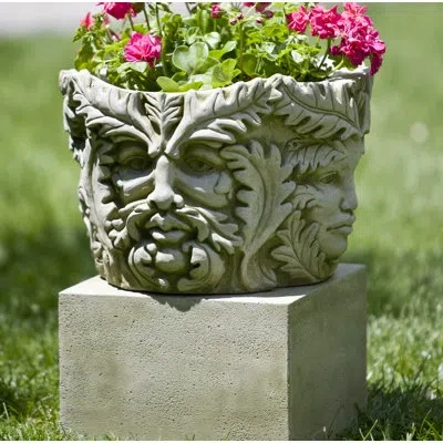 Campania International Sylvan Cast Stone Statue Planter In Graystone