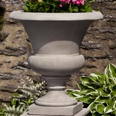 Campania International Wilton Cast Stone Urn Planter In Natural