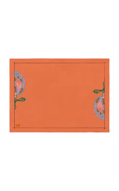 Campante Placemat Alcachofra Calendula Copper In Brown