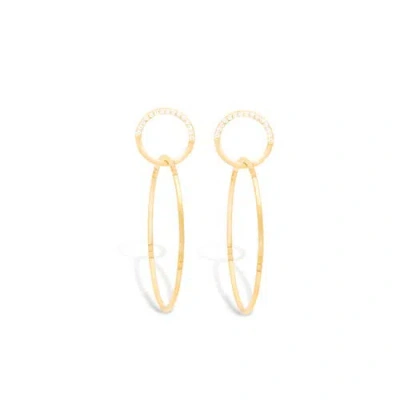 Campbell + Charlotte Crew Half Moon Double Hoop Earrings In Gold