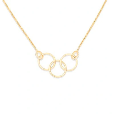 Campbell + Charlotte Crew Triple Circle Necklace In Gold