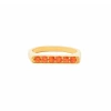 Campbell + Charlotte Edge Straight Stacking Ring In Gold
