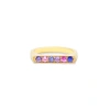 Campbell + Charlotte Edge Straight Stacking Ring In Gold