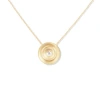 Campbell + Charlotte Evolve Small Disk Pendant Necklace In Gold