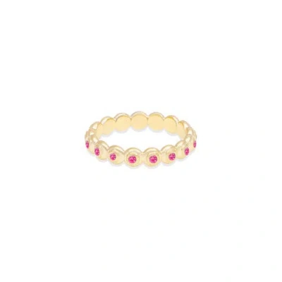 Campbell + Charlotte Evolve Stacking Ring In Pink