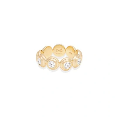 Campbell + Charlotte Evolve Stacking Ring In Gold