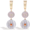 Campbell + Charlotte Evolve Stone Inlay Chandelier Earring In Multi