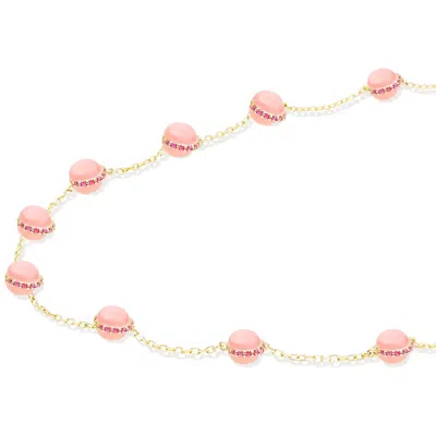Campbell + Charlotte Found Cabochon Station Necklace In Multi