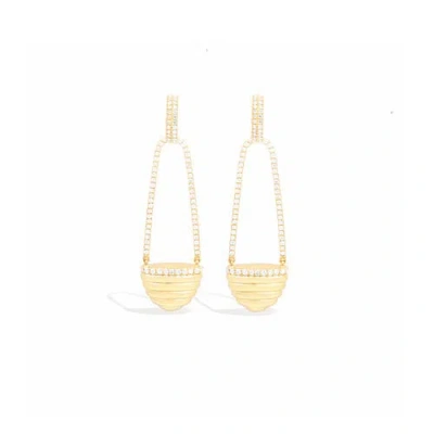 Campbell + Charlotte Found Cap Chandelier Earring In Gold