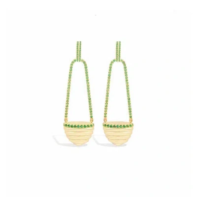 Campbell + Charlotte Found Cap Chandelier Earring In Multi