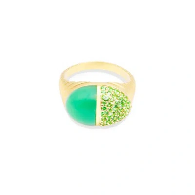 Campbell + Charlotte Found Cap Cocktail Ring In Gold