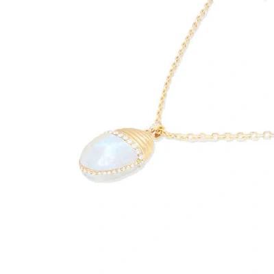 Campbell + Charlotte Found Large Cap Pendant Necklace In Gold