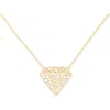 Campbell + Charlotte Juju Diamond Charm Necklace In Gold
