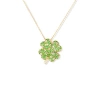 Campbell + Charlotte Juju Four Leaf Clover Charm Necklace In Green