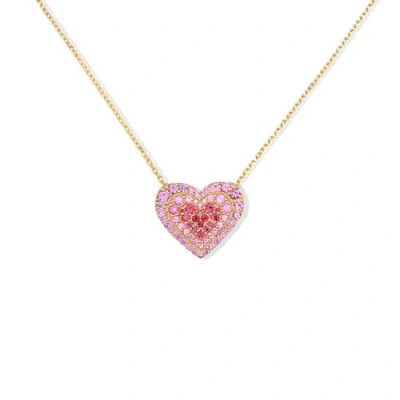 Campbell + Charlotte Juju Heart Charm Necklace In Gold