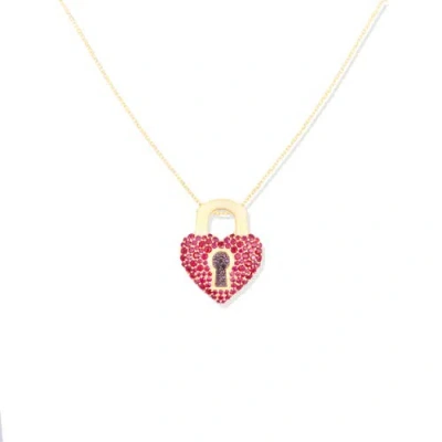 Campbell + Charlotte Juju Heart Locket Charm Necklace In Gold