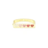 Campbell + Charlotte Juju Hearts Bangle Bracelet In Gold