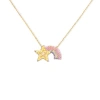Campbell + Charlotte Juju Shooting Star Charm Necklace In Gold