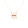 Campbell + Charlotte Juju Skull Charm Necklace In Neutral