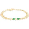 Campbell + Charlotte Spark Chevron Link Bracelet In Gold