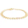 Campbell + Charlotte Spark Chevron Link Bracelet In Gold
