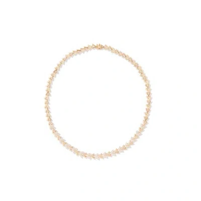 Campbell + Charlotte Spark Chevron Link Necklace In Gold