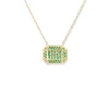 Campbell + Charlotte Spark Emerald Cut Charm Necklace In Gold