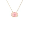 Campbell + Charlotte Spark Emerald Cut Charm Necklace In Multi