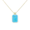 Campbell + Charlotte Spark Emerald Cut Pendant Necklace In Gold