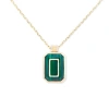 Campbell + Charlotte Spark Emerald Cut Pendant Necklace In Multi