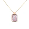 Campbell + Charlotte Spark Emerald Cut Pendant Necklace In Multi