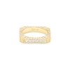 Campbell + Charlotte Spark Etched Stacking Band Ring In Gold