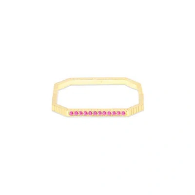 Campbell + Charlotte Spark Octagon Bangle Bracelet In Gold