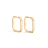 Campbell + Charlotte Spark Octagon Hoop Earring In Gold