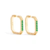 Campbell + Charlotte Spark Octagon Hoop Earring In Gold