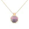 Campbell + Charlotte Spark Octagon Pendant Necklace In Multi