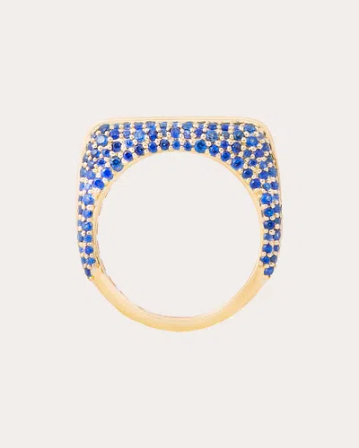 Campbell + Charlotte Women's Amethyst & Sapphire Found Rib Curve Band Ring In Blue