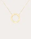 Campbell + Charlotte Women's Crew Large 14k Gold Diamond Circle Pendant Necklace In Gold