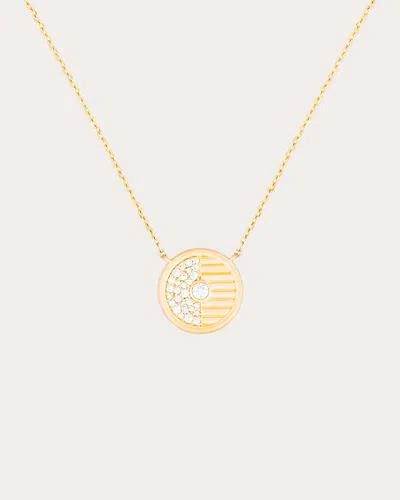 Campbell + Charlotte Women's Diamond Found Small Disc Necklace In Gold