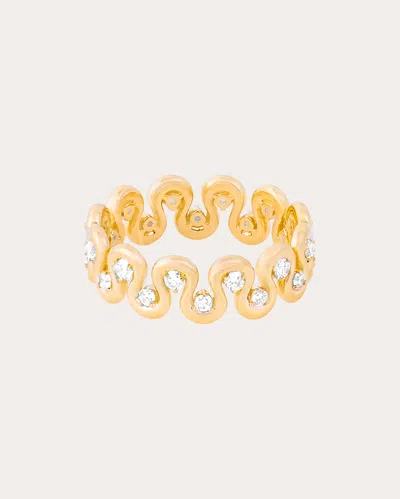 Campbell + Charlotte Women's Diamond Found Squiggle Ring In Gold
