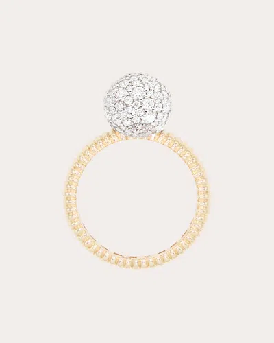 Campbell + Charlotte Women's Diamond Revel Medium Bobble Ring In Gold