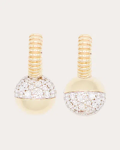 Campbell + Charlotte Women's Diamond Revel Mini Bobble Huggie Earrings In Gold